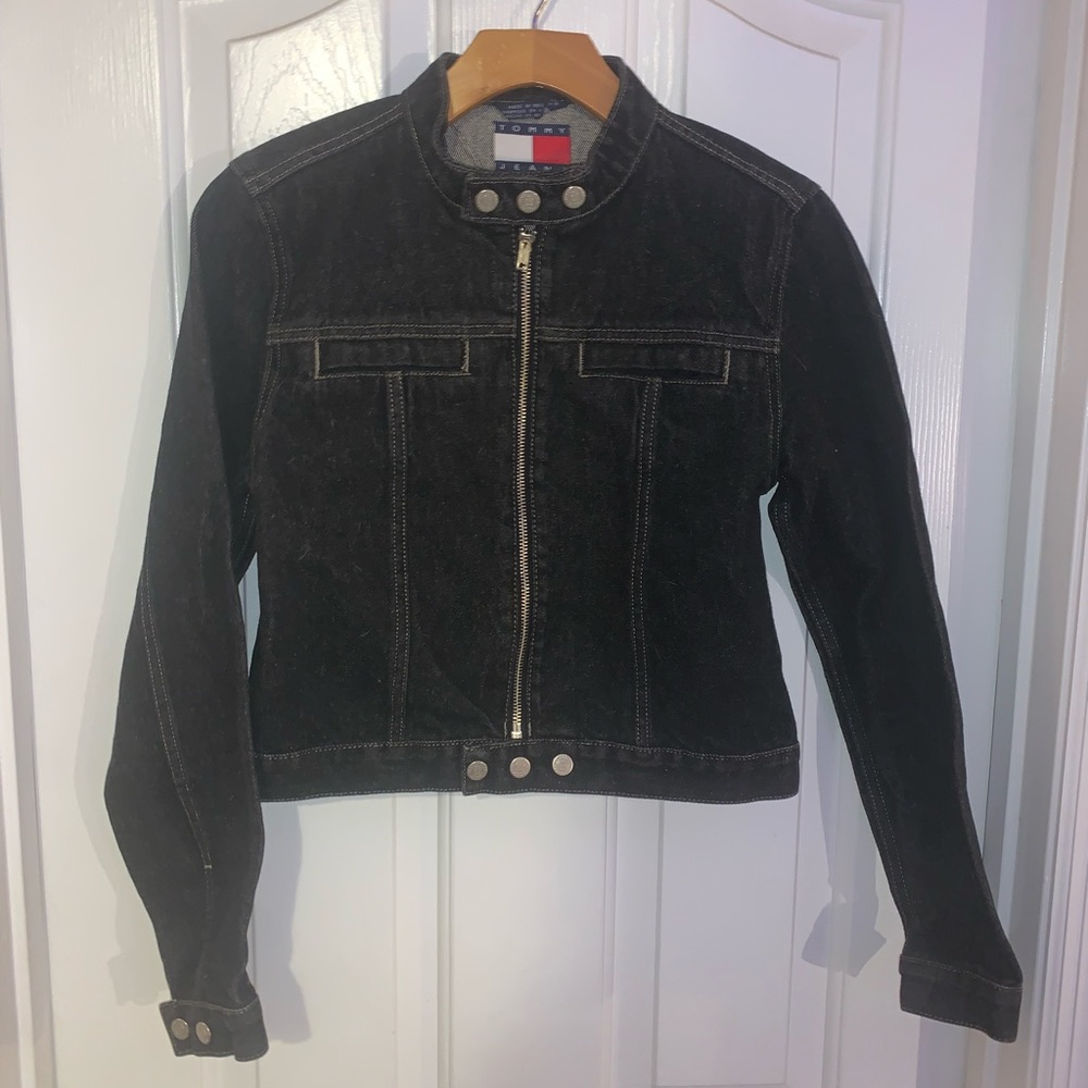 Black denim jacket